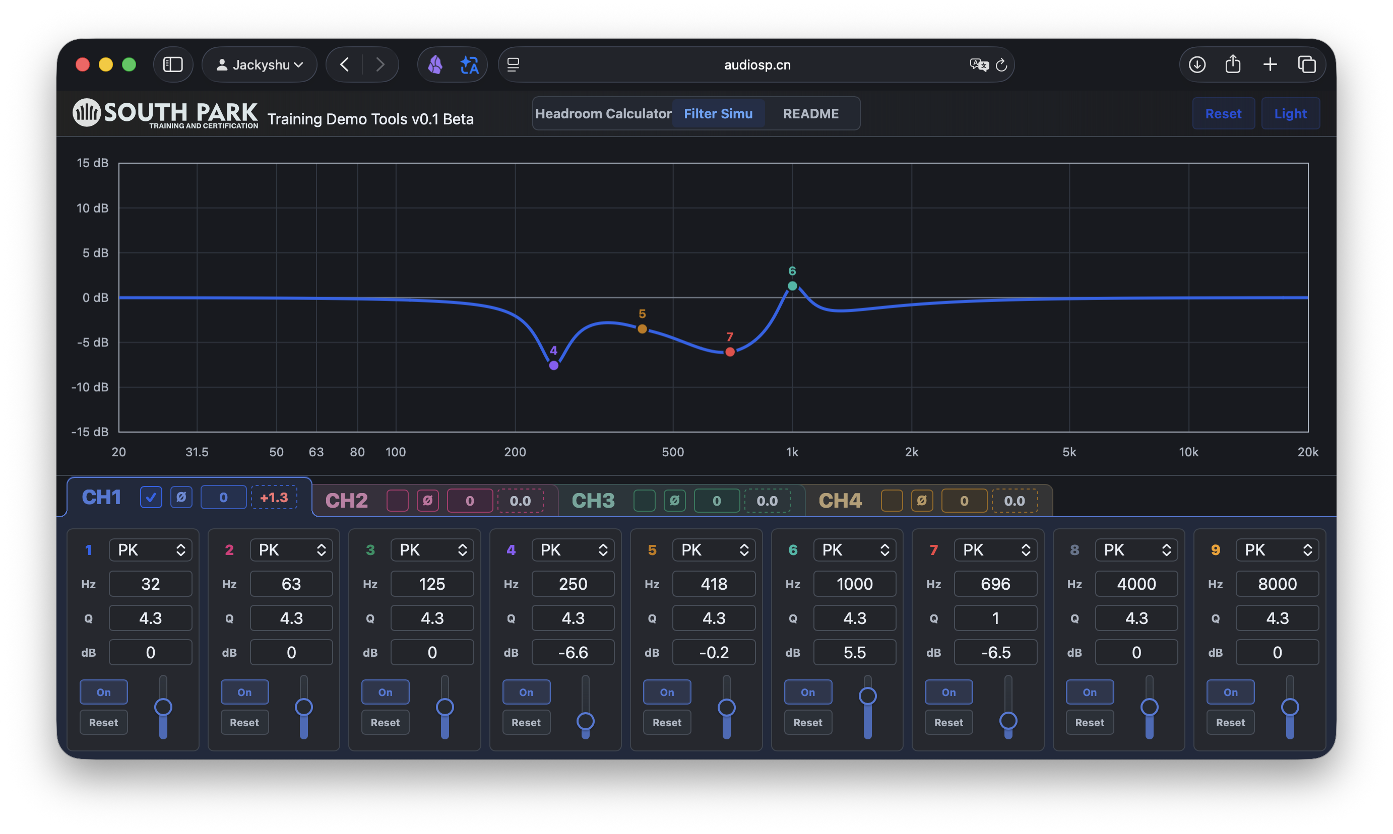 Main tool interface